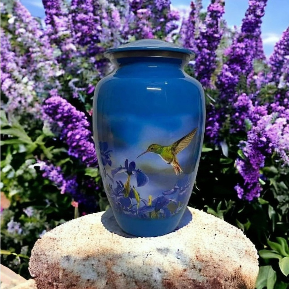New Blue Hummingbird Urn